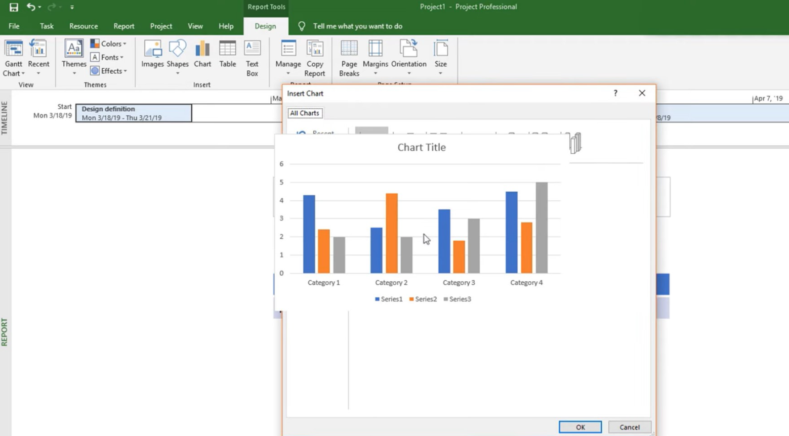 Chart in Project 2019