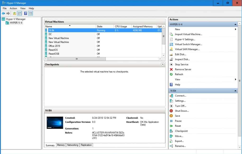Hyper-V in Windows Server 2012 R2 Datacenter
