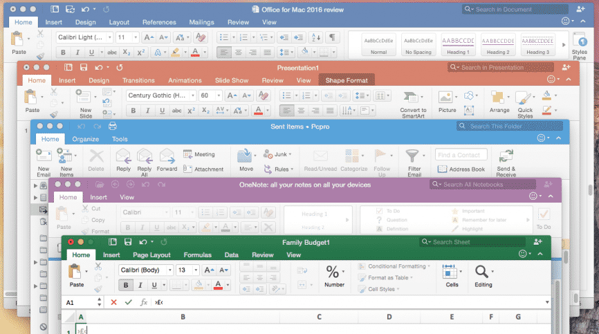 Office 2016 Home and Business for Mac Official Apps