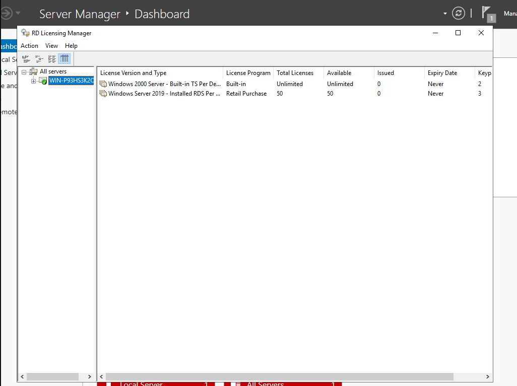 Remote Desktop Licensing Configuration in Windows Server 2019