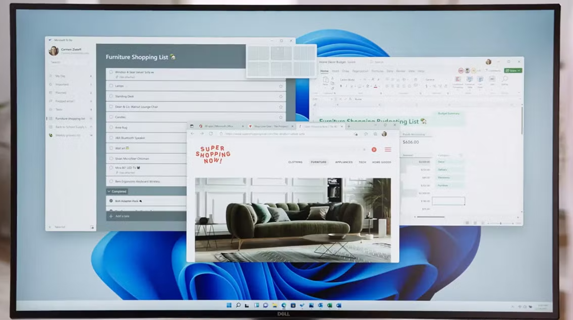 Snap Layouts in Windows 11 Home