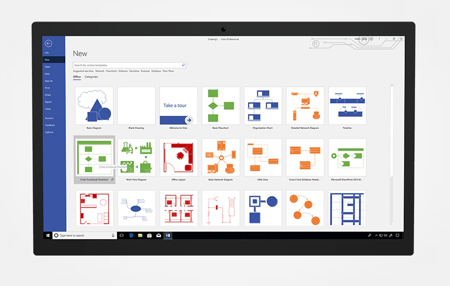 Visio 2019 Professional – Interface