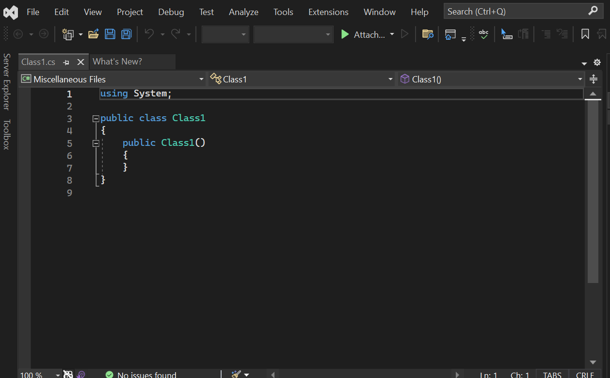 Visual Studio 2019 Code Editor