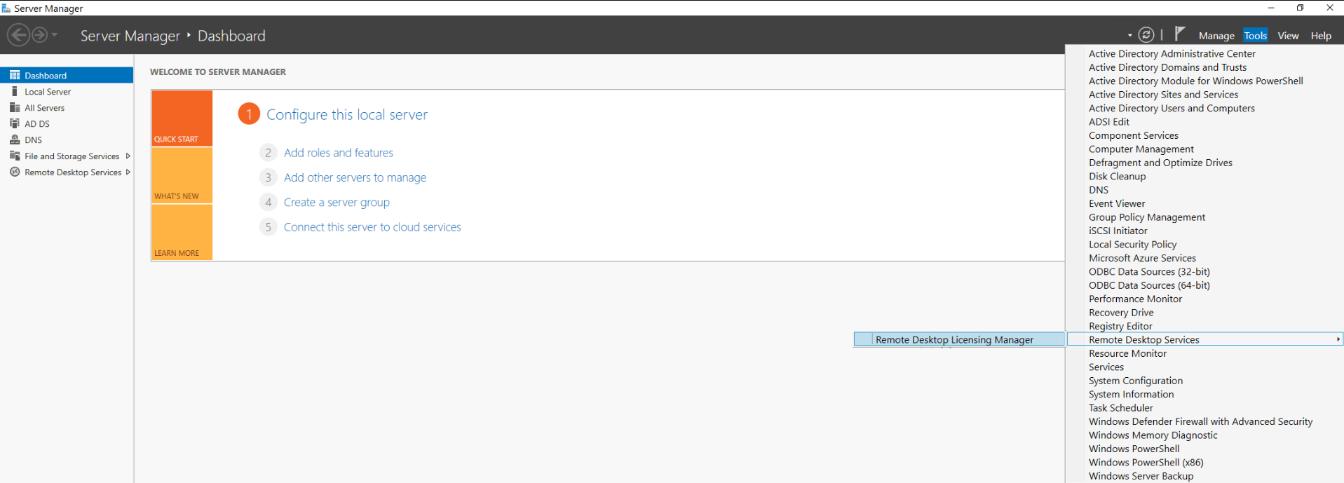 Windows Server 2022 RDS CALs – Server Manager