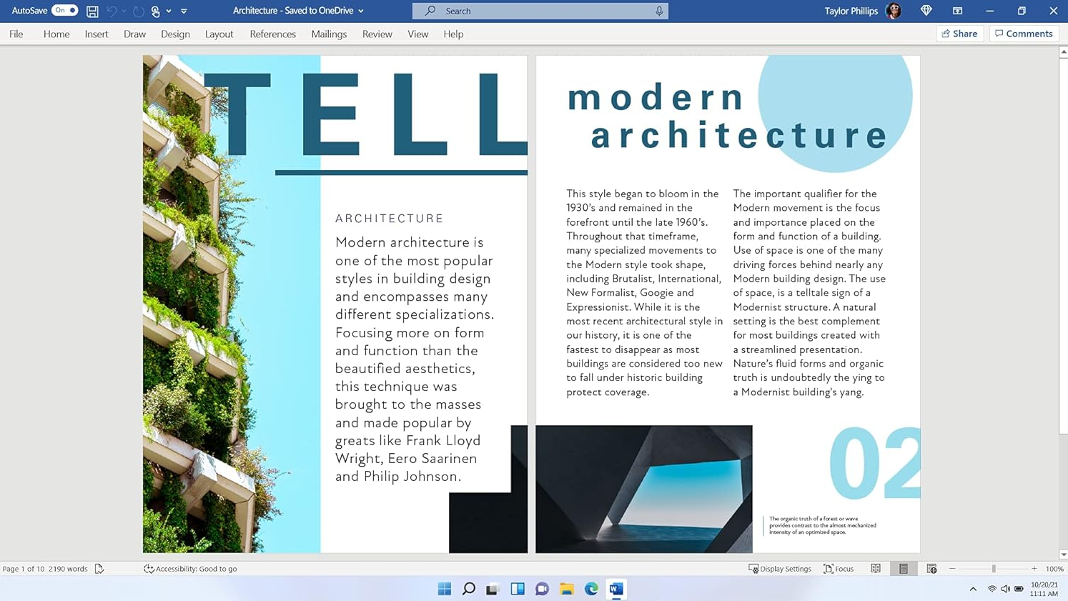 Word 2021 Collaborative Editing